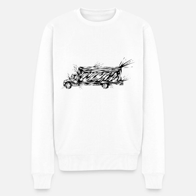 Camion LKW - Pull Premium bio Homme - blanc