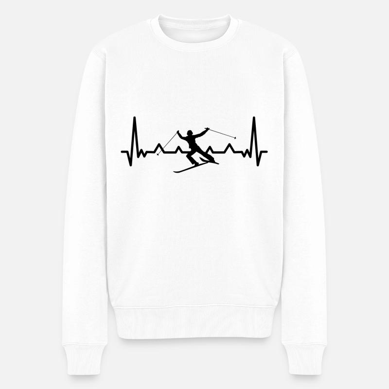 Heartbeat Ski - (s.k) - Pull Premium bio Homme - blanc