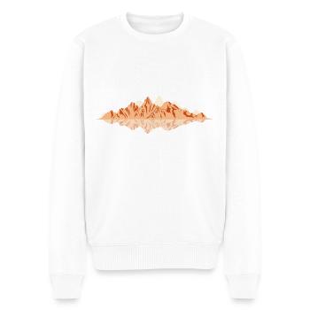Réflexion sur la montagne - - Pull Premium bio Homme - blanc - Devant - Thijin (182cm)
