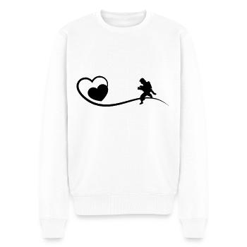 Herz und Feuer Brigader - - Männer Premium Bio Pullover - Weiß - Vorne - Thijin (182cm)