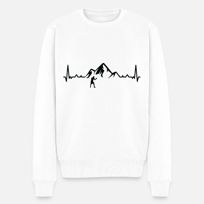Berg 1 Heartbeat Boxe - Bo - Pull Premium bio Homme - blanc