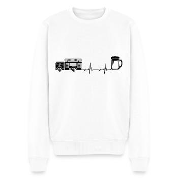 Heartbeat Beer et service d’incendie - (2) - Pull Premium bio Homme - blanc - Devant - Thijin (182cm)