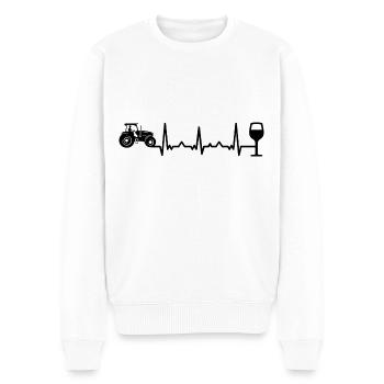 Heartbeat Vin et Agriculture - - Pull Premium bio Homme - blanc - Devant - Thijin (182cm)