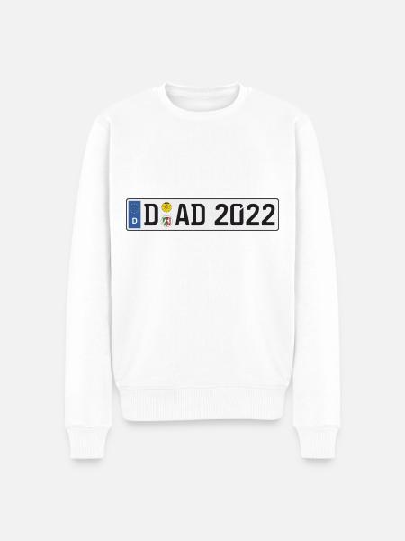 DAD 2022 Auto Kennzeichen Düsseldorf Vater Papa - Männer Premium Bio Pullover - Weiß