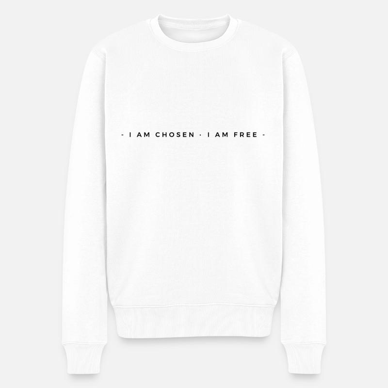 ICH BIN GEKAUFT - ICH BIN FREI - Männer Premium Bio Pullover - Weiß
