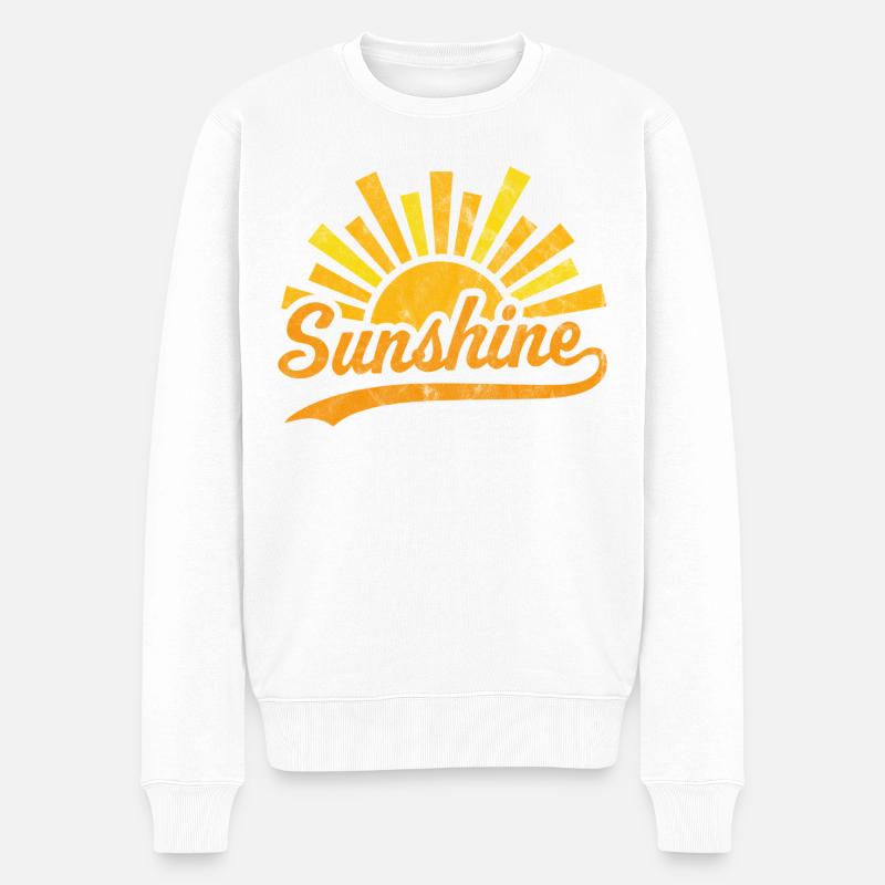 Sonnenschein Sonne - Männer Premium Bio Pullover - Weiß