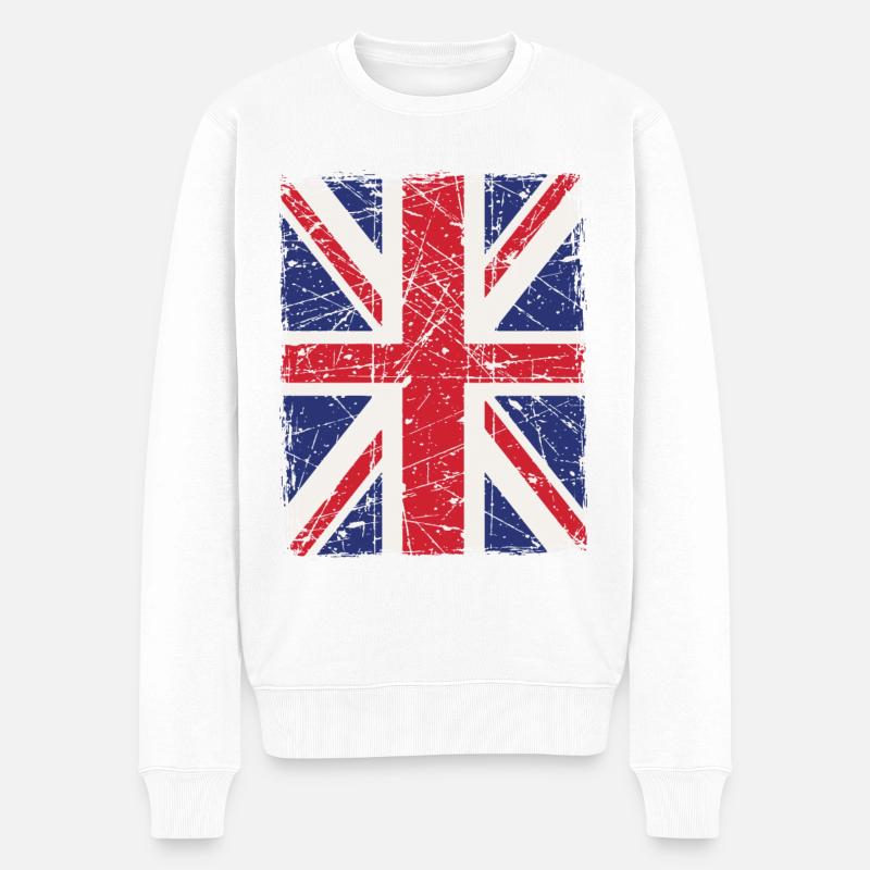 Union Jack - Pull Premium bio Homme - blanc