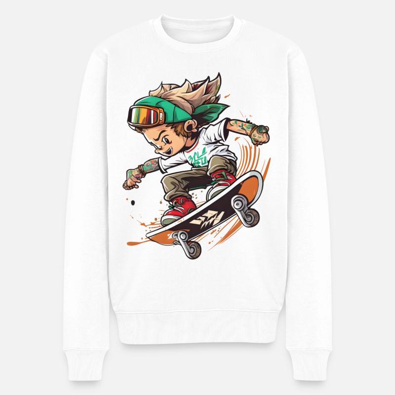 Patiner ou mourir - Pull Premium bio Homme - blanc