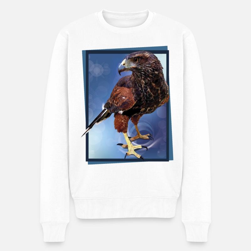 L’aigle rouge et noir - Pull Premium bio Homme - blanc
