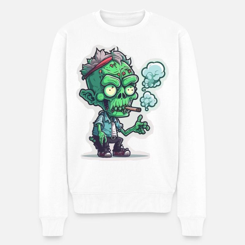 Pause fumée zombie - Pull Premium bio Homme - blanc