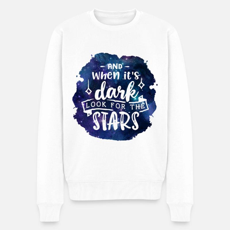 Cherchez les étoiles - Pull Premium bio Homme - blanc