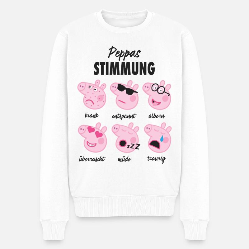 L’humeur de Peppa Wutz - Pull Premium bio Homme - blanc