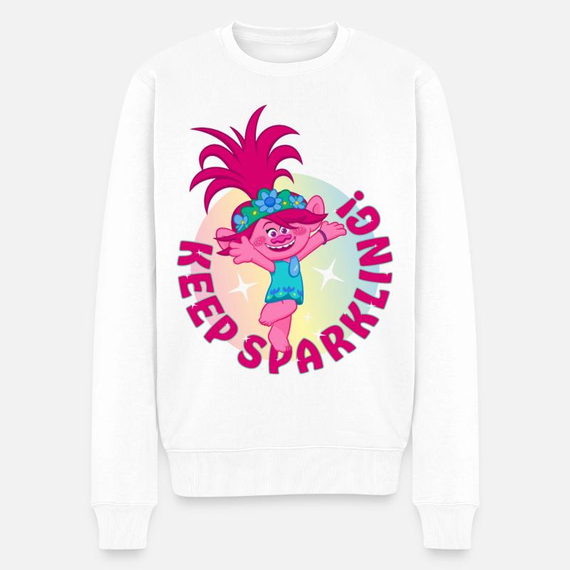 Trolls Coquelicot Keep Sparkling - Pull Premium bio Homme - blanc
