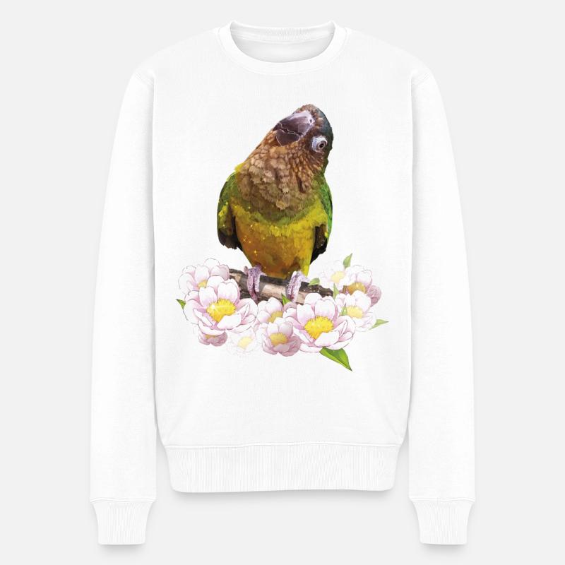 Der Dirtyface-Sittich - Männer Premium Bio Pullover - Weiß