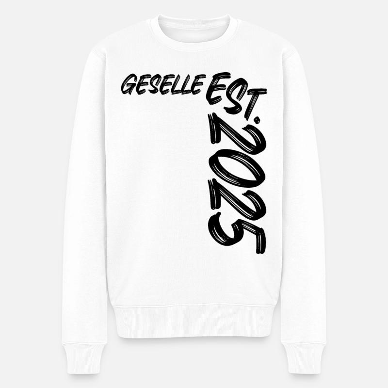 Geselle Est. 2025 - Männer Premium Bio Pullover - Weiß