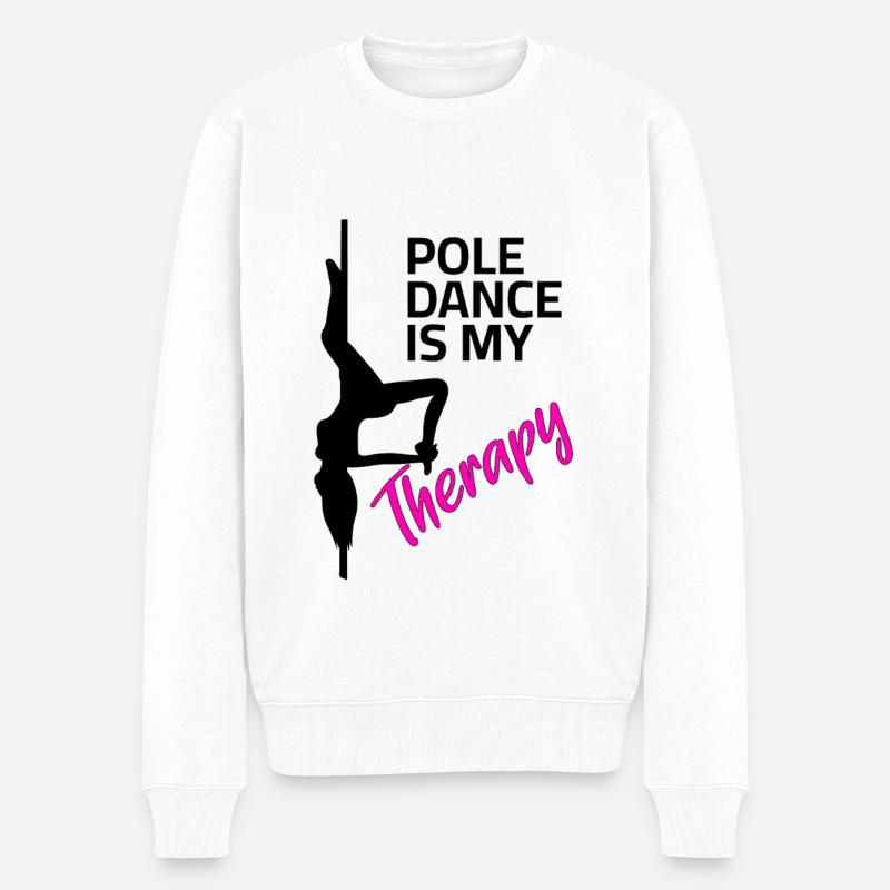 Poledance Therapy - Männer Premium Bio Pullover - Weiß
