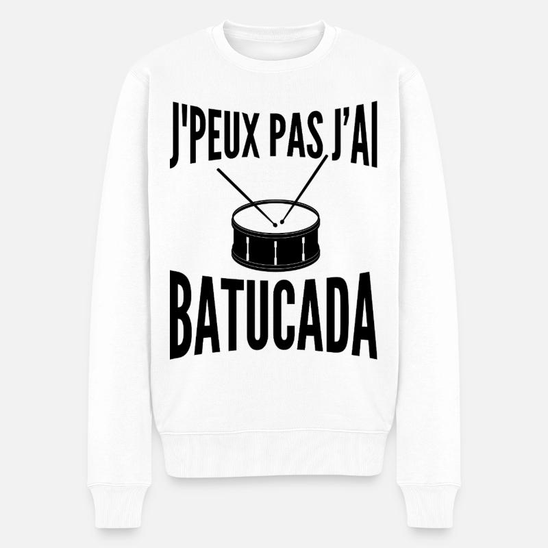Batucada | Percussion | Samba - Pull Premium bio Homme - blanc