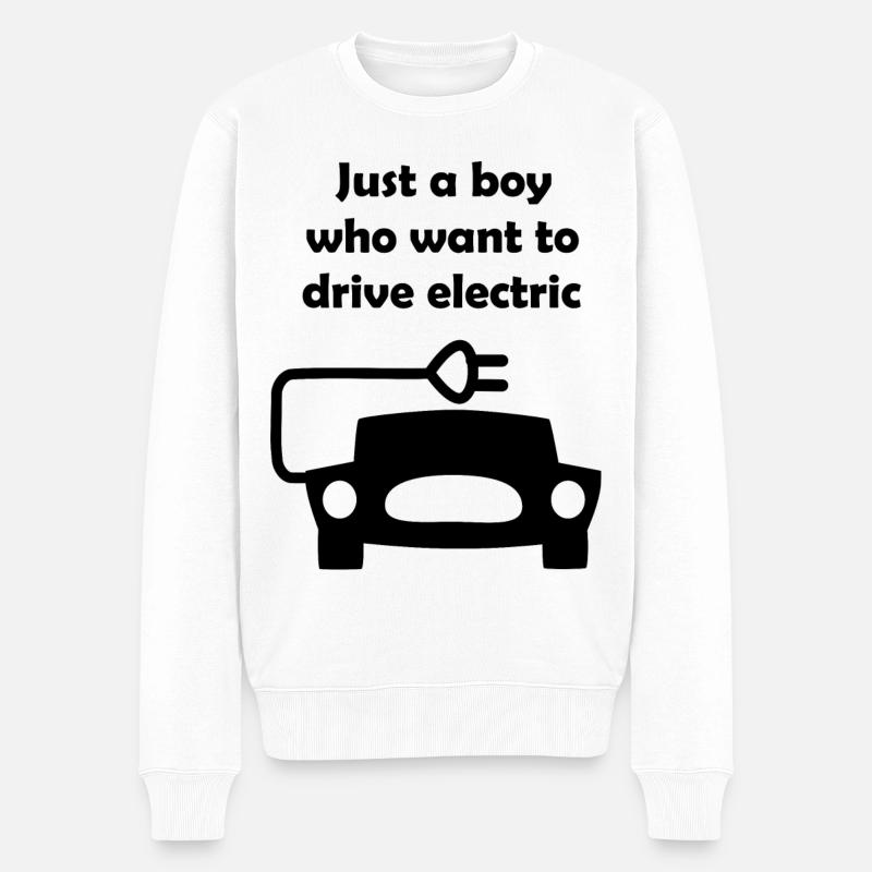 Les voitures électriques - Pull Premium bio Homme - blanc