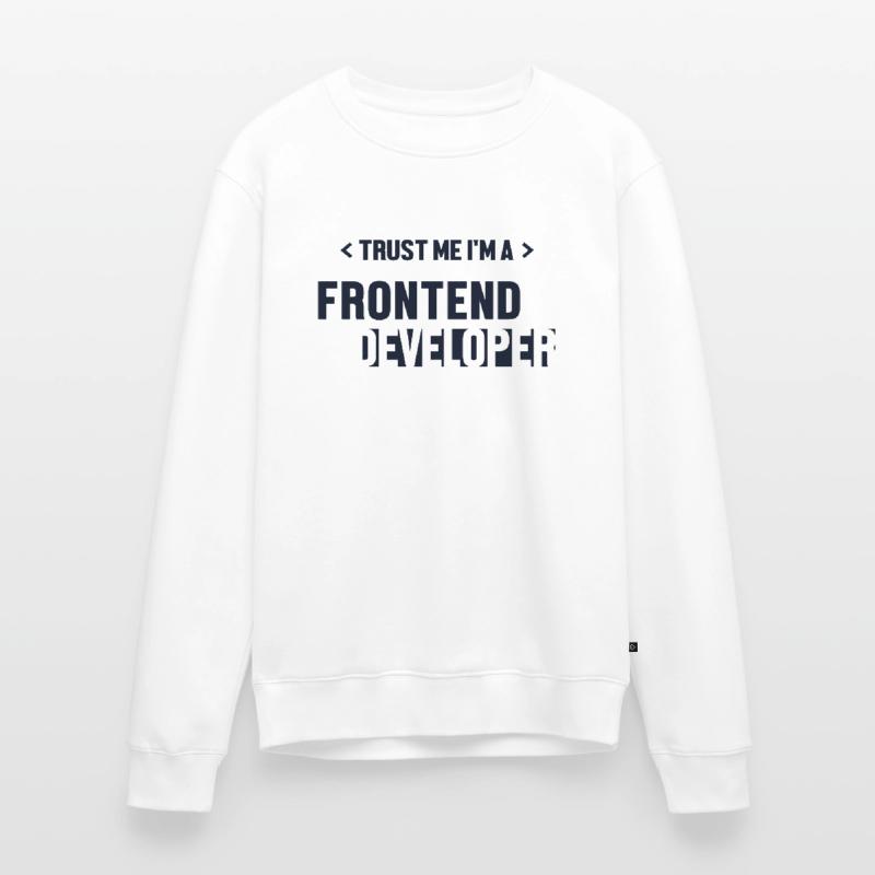 Trust Me I'm Frontend Developer Coder Software Men's Premium Organic Jumper