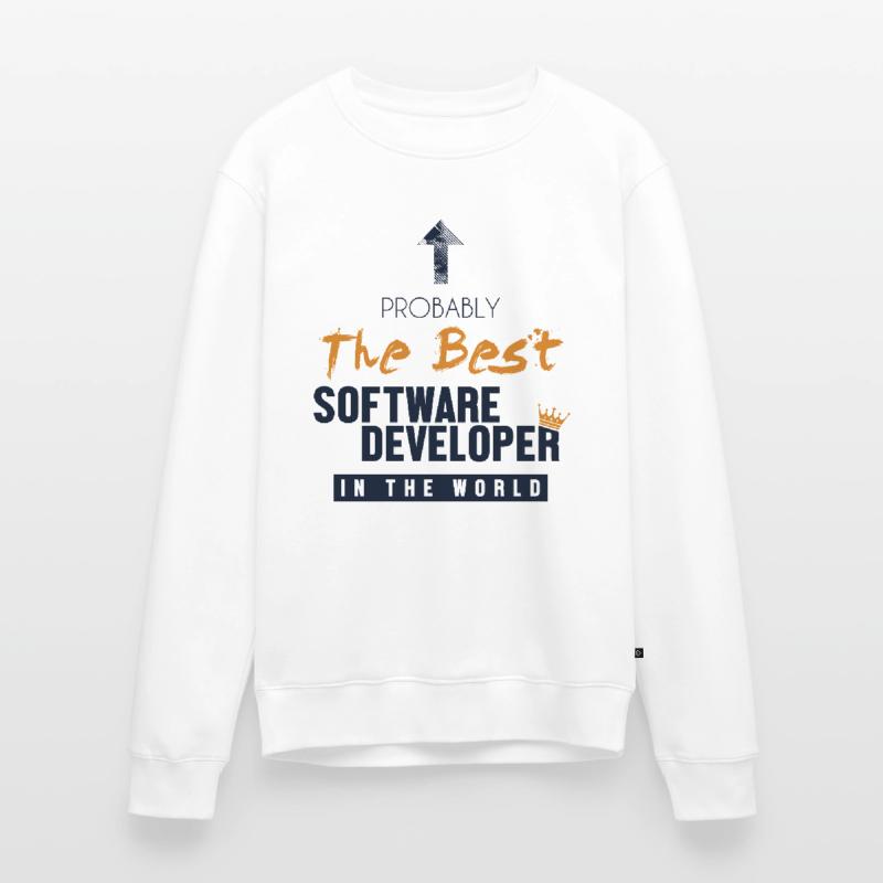 Best Software Developer World Full Stack Software Men's Premium Organic Jumper
