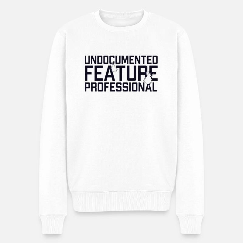 Undocumented Feature Professional Developer - Männer Premium Bio Pullover - Weiß