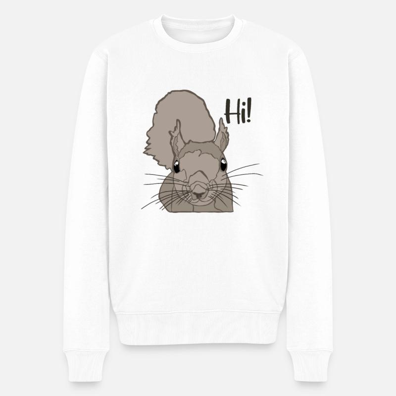 Grey squirrel Squirrel Fox squirrel - Men's Premium Organic Jumper - white