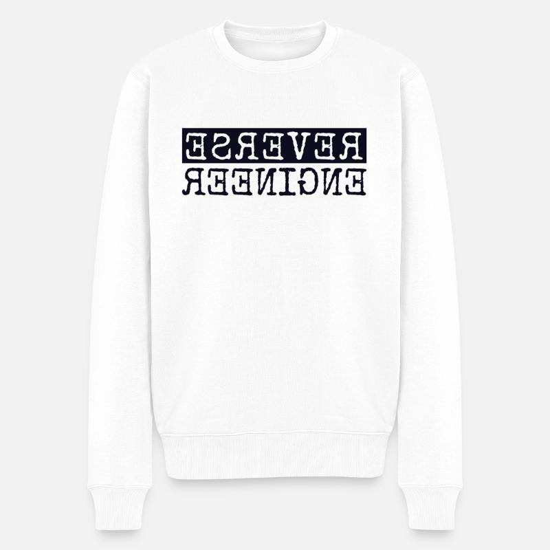Reverse Engineer Softwareingenieur Developer - Männer Premium Bio Pullover - Weiß