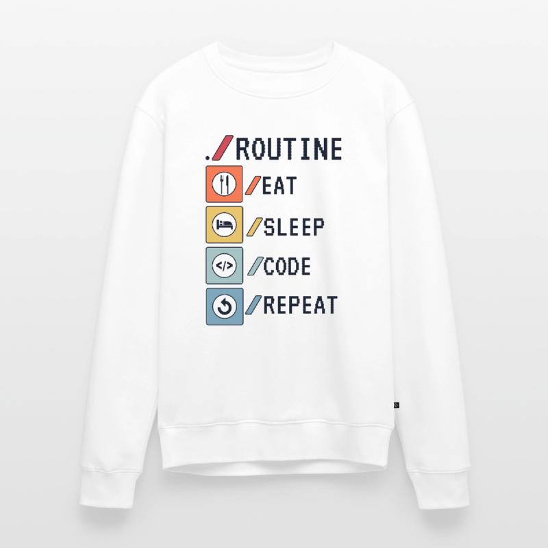 Routine Eat Sleep Code Repeat Developer Coder Pull Premium bio Homme