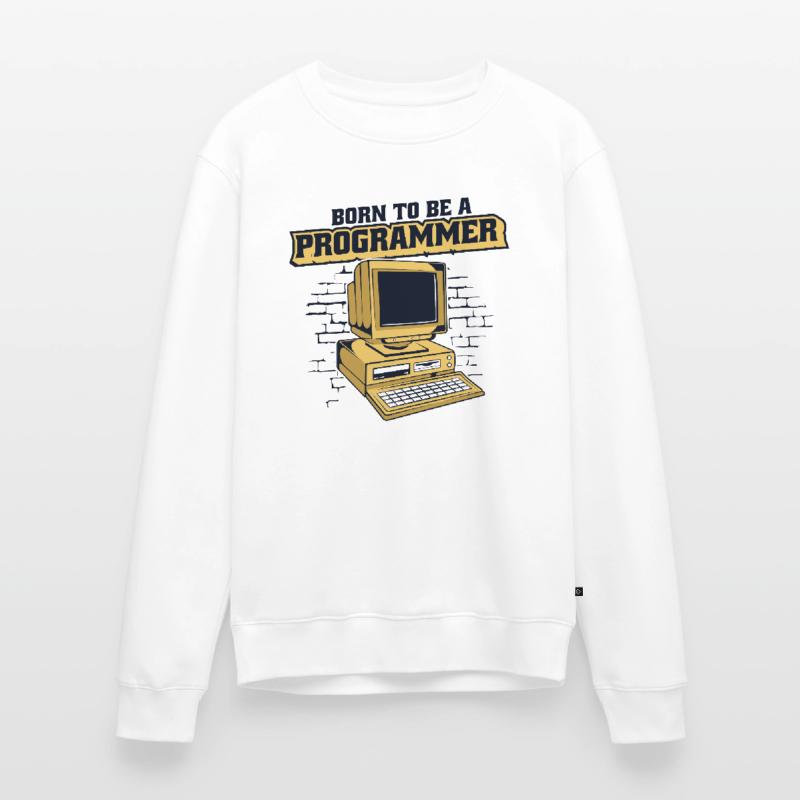 Born To Be A Programmer Developer Coder Männer Premium Bio Pullover
