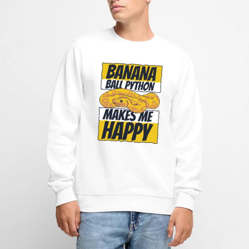 Me rend heureux Serpent Python Boule de banane Python Pull Premium bio Homme