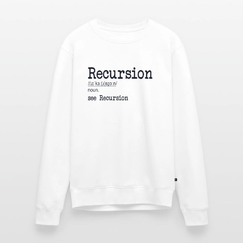 Recursion Definition Developer Coder Programmierer Männer Premium Bio Pullover