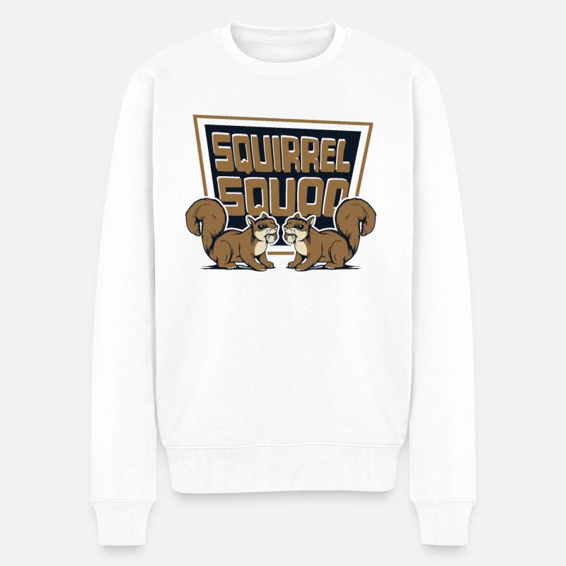 Écureuil Escouade Écureuil Fuchshörnchen Eichhörnchen - Pull Premium bio Homme - blanc