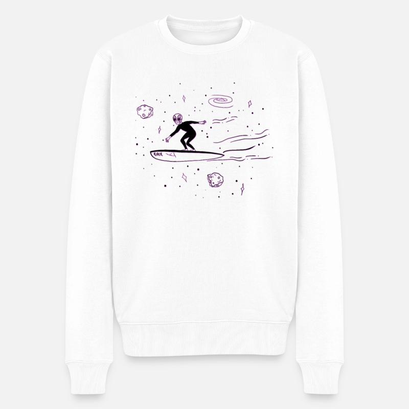 Surfer Conspiracy Außerirdischer Ufo Alien - Pull Premium bio Homme - blanc