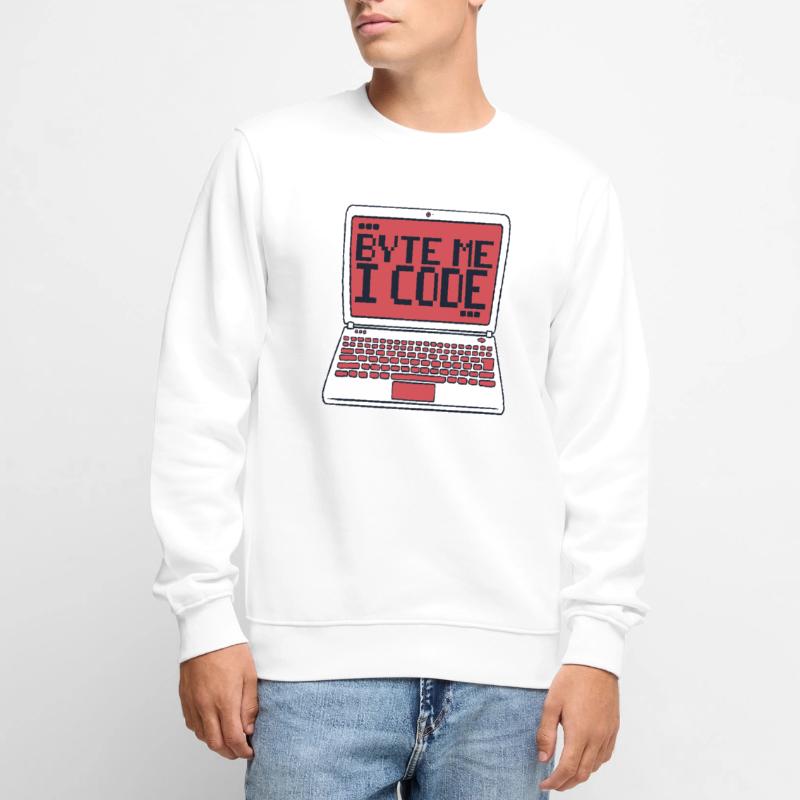 Byte Me I Code Developer Softwareentwickler Männer Premium Bio Pullover