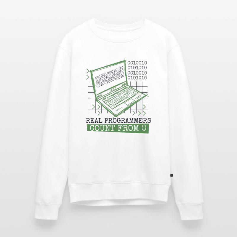 Real Programmers Count From 0 Developer Coder Männer Premium Bio Pullover