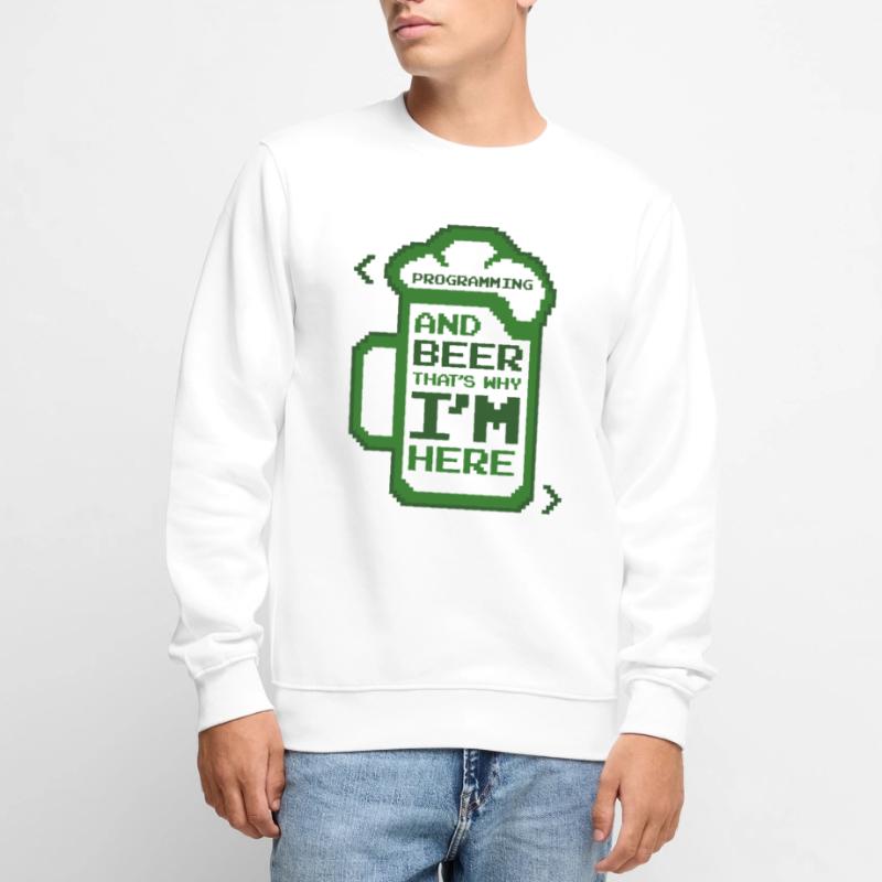 Programming And Beer That's Why I'm Here Coder Men's Premium Organic Jumper