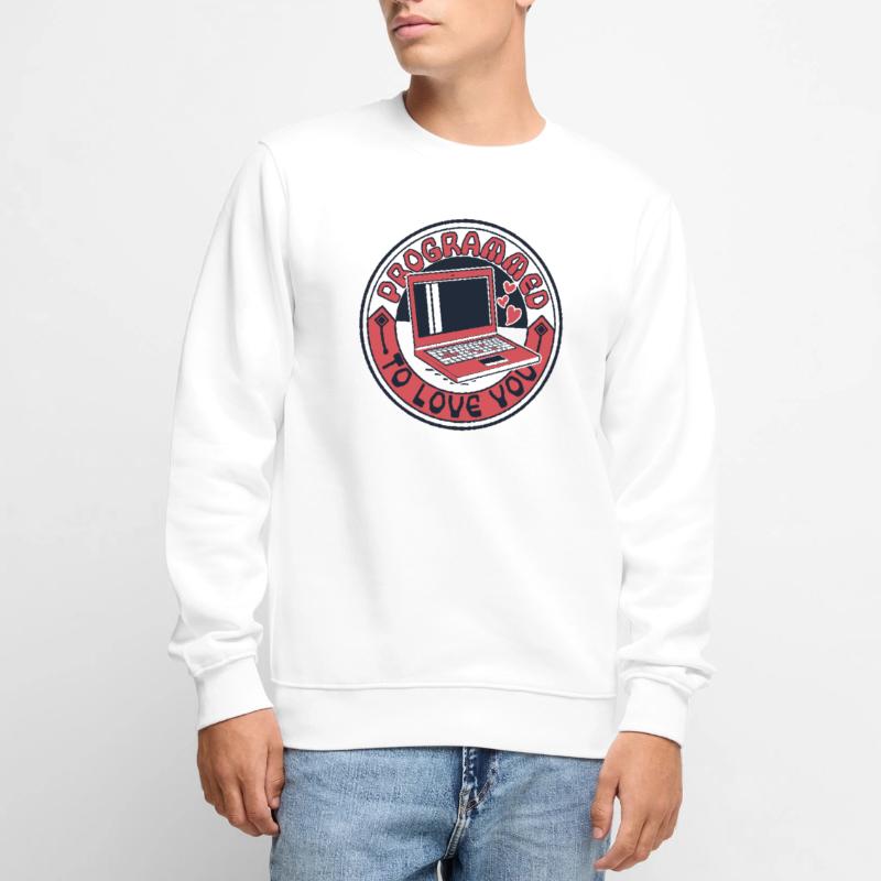 Programmed To Love You Developer Coder Men's Premium Organic Jumper