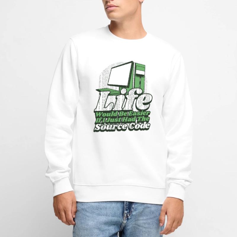 Life Would Be Easier Developer Coder Programmer Men's Premium Organic Jumper