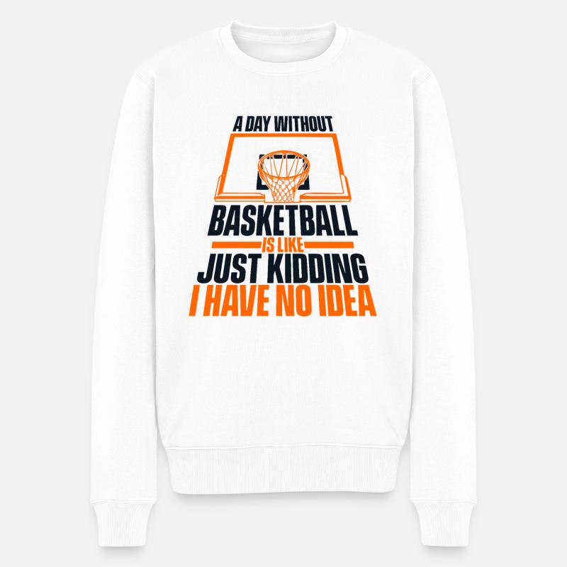 Un jour sans basketteur - Pull Premium bio Homme - blanc
