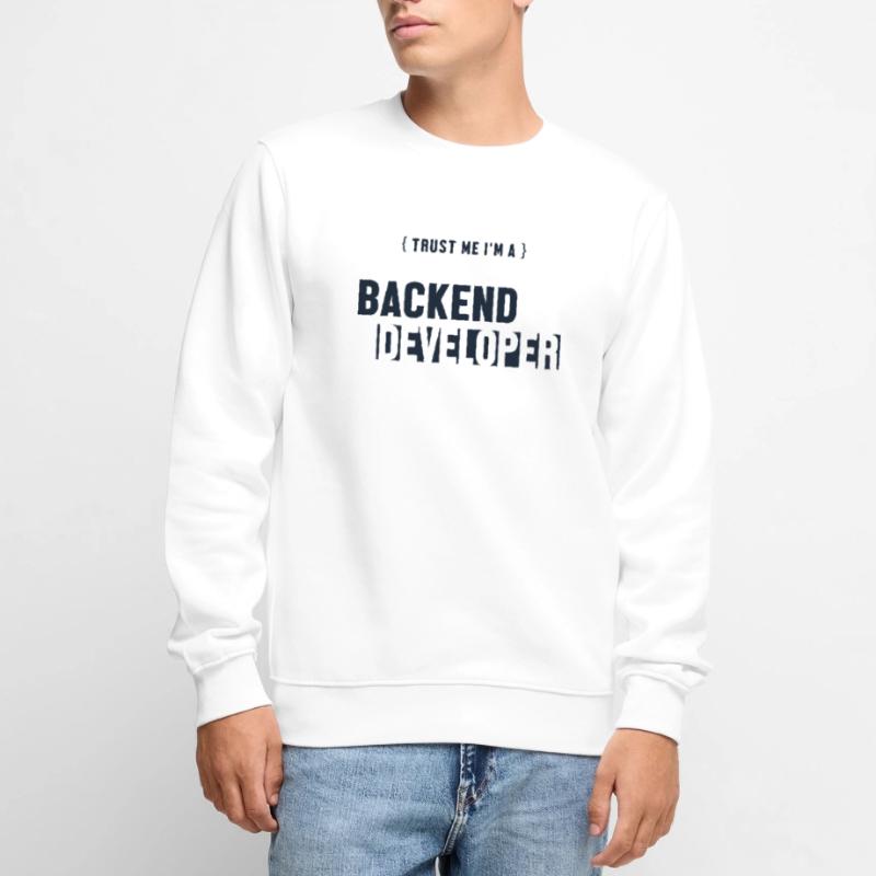Trust Me I'm Backend Developer Developer Coder Männer Premium Bio Pullover