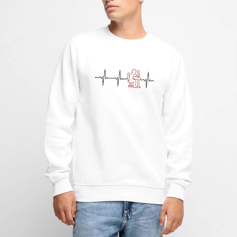 Programmer, Heartbeat, Software Developer, Coder Men's Premium Organic Jumper