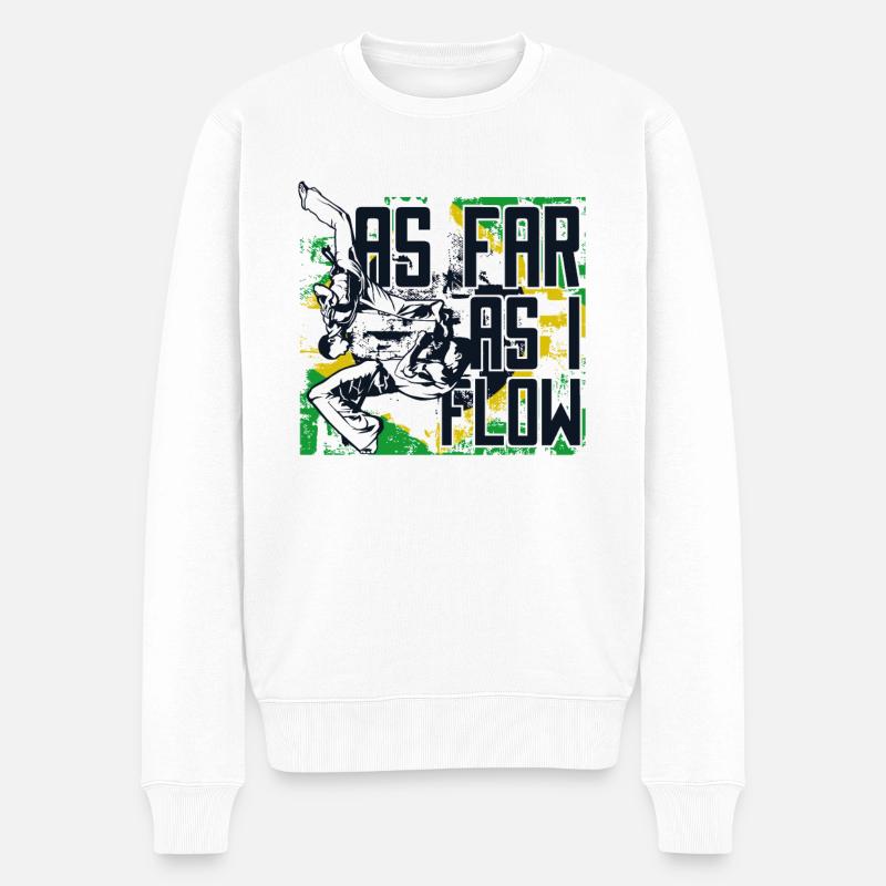 As Far As I Flow Capoeirista Ginga Danse Capoeira - Pull Premium bio Homme - blanc
