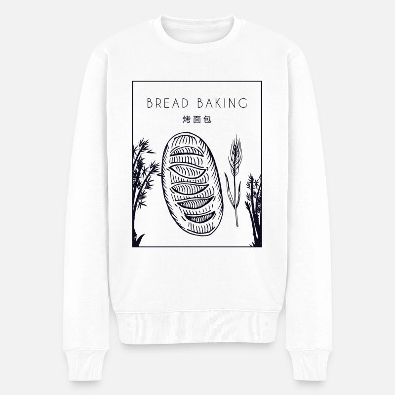 Brotbacken Chinesischer Hanzi Brotbackautomat Liebhaber - Männer Premium Bio Pullover - Weiß