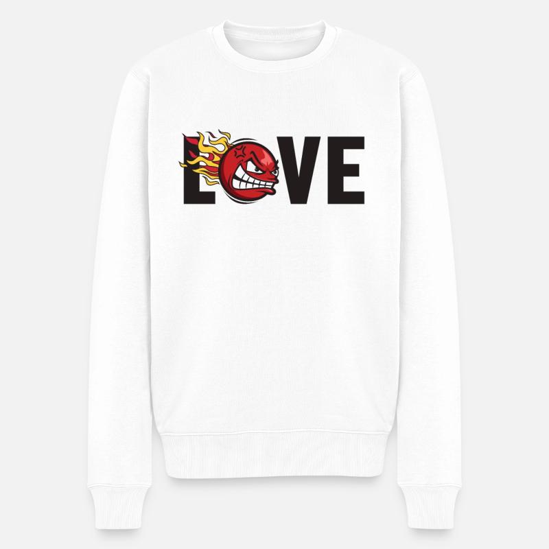 Dodgeball Love Prisonball Jeu d’équipe - Pull Premium bio Homme - blanc