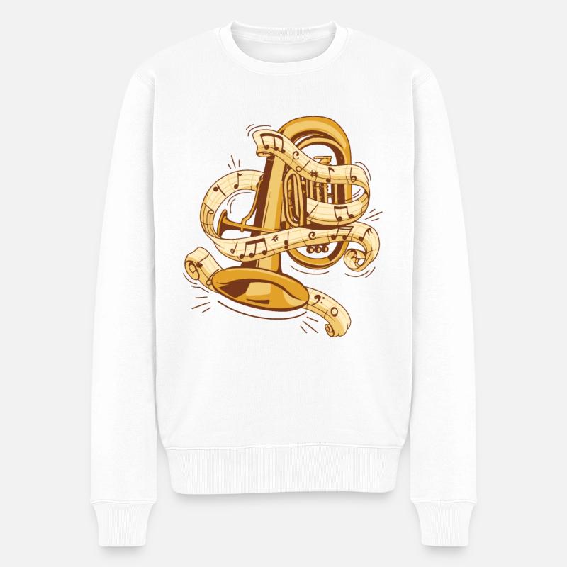 Euphonist Euphoniumist Instrument Spieler Euphonium - Männer Premium Bio Pullover - Weiß
