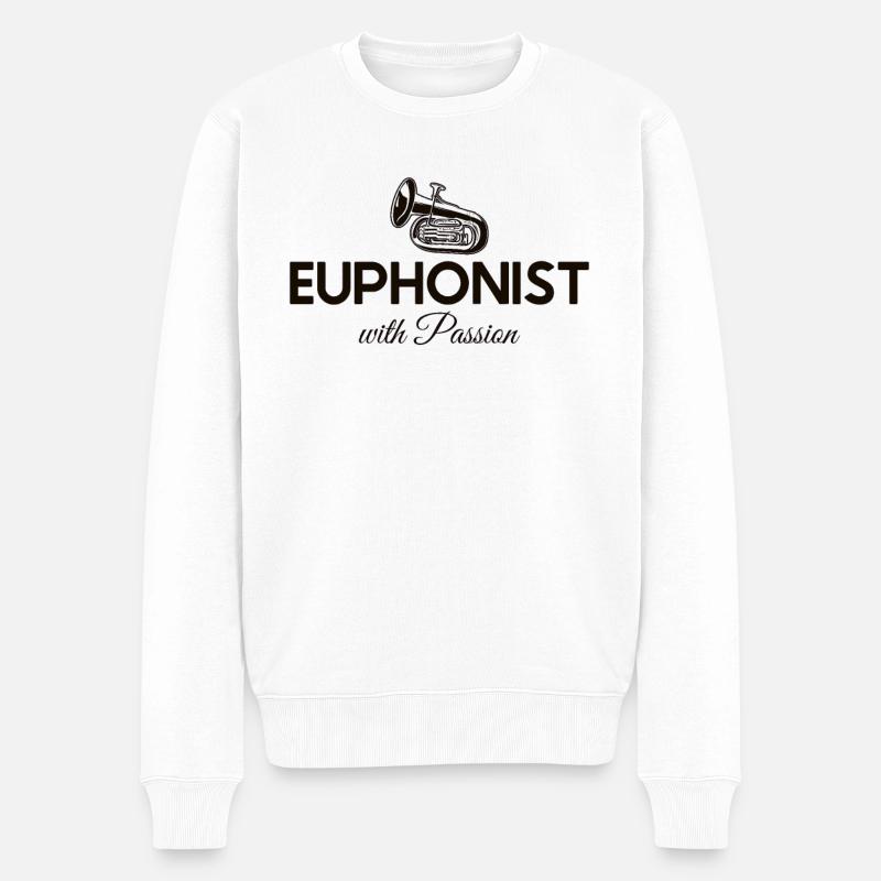Euphoniste passionné Instrument euphoniumiste - Pull Premium bio Homme - blanc
