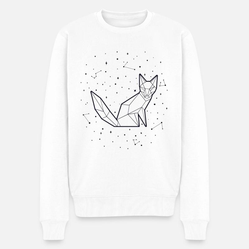 Sternbild Fuchs Sternbild Rotfuchs Canidae - Männer Premium Bio Pullover - Weiß