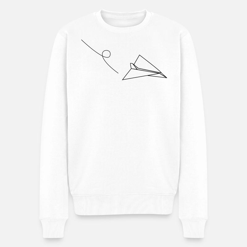 Looping - Männer Premium Bio Pullover - Weiß