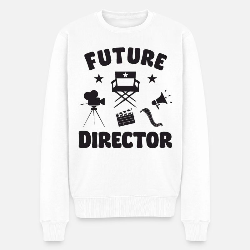 Future Director - Männer Premium Bio Pullover - Weiß