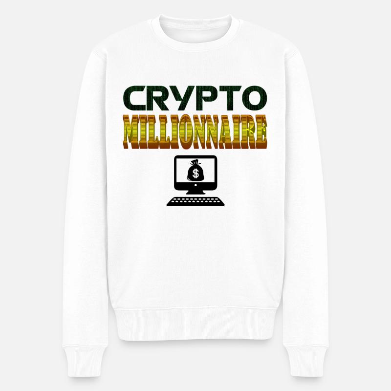 Crypto Millionnaire - Pull Premium bio Homme - blanc